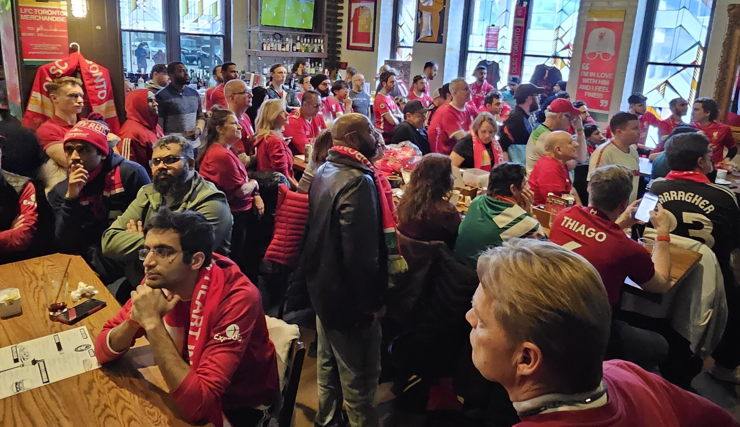 LFC Fans gathered to watch Liverpool FC at Toronto Pub